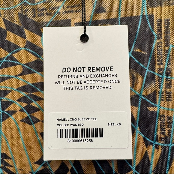 NWT Miaou Long Sleeve Tee Shirt in Mesh Wanted Print - Picture 4 of 16